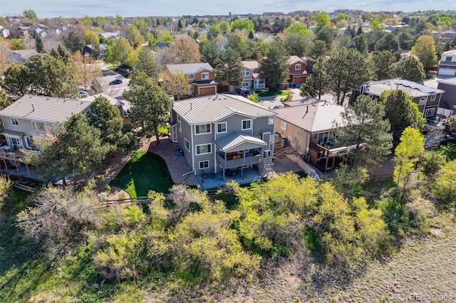 9531 Desert Willow Way, Highlands Ranch, CO 80129 - aerial perspective of suburban area with a tree filled landscape