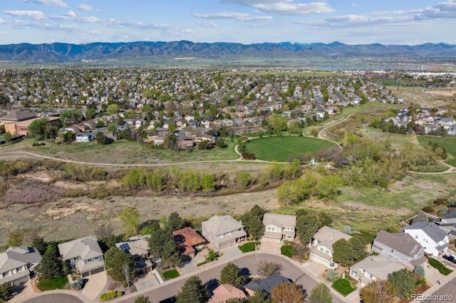 9531 Desert Willow Way, Highlands Ranch, CO 80129 - aerial view of residential area with mountains