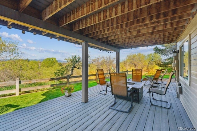 9531 Desert Willow Way, Highlands Ranch, CO 80129 - wooden deck with outdoor dining space