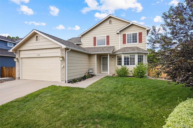 11100 Callaway Ct, Parker, CO 80138 - traditional home with a garage, concrete driveway, and roof with shingles