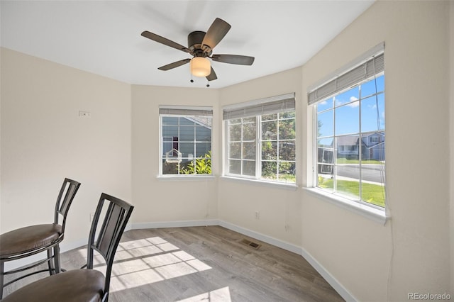 11100 Callaway Ct, Parker, CO 80138 - unfurnished office featuring wood finished floors and a ceiling fan