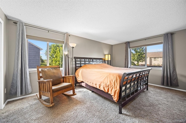 11100 Callaway Ct, Parker, CO 80138 - bedroom featuring a textured ceiling, multiple windows, and carpet