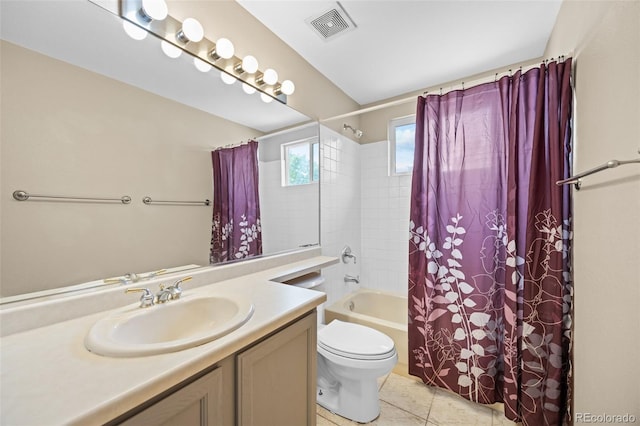 11100 Callaway Ct, Parker, CO 80138 - full bath with shower / tub combo, vanity, and tile patterned floors