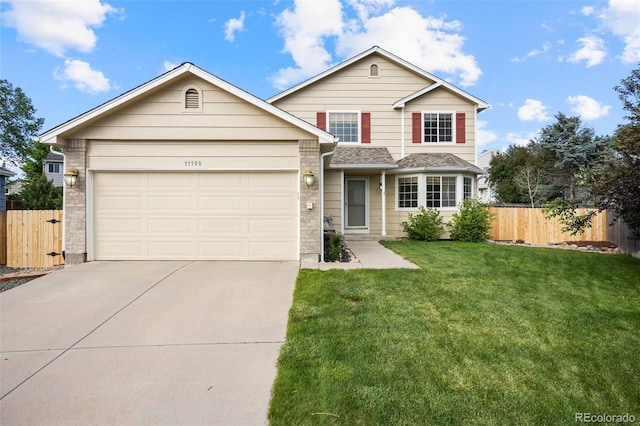 11100 Callaway Ct, Parker, CO 80138 - traditional home featuring concrete driveway and a garage