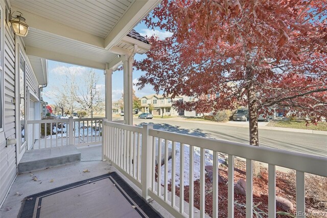 balcony with a porch