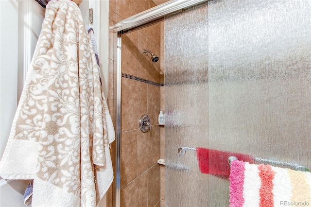 bathroom featuring walk in shower