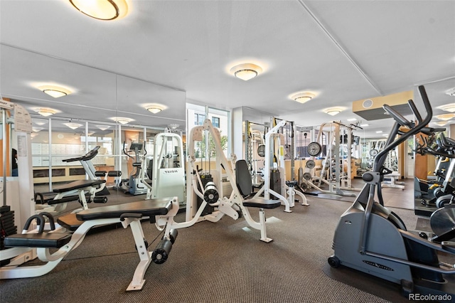 view of exercise room