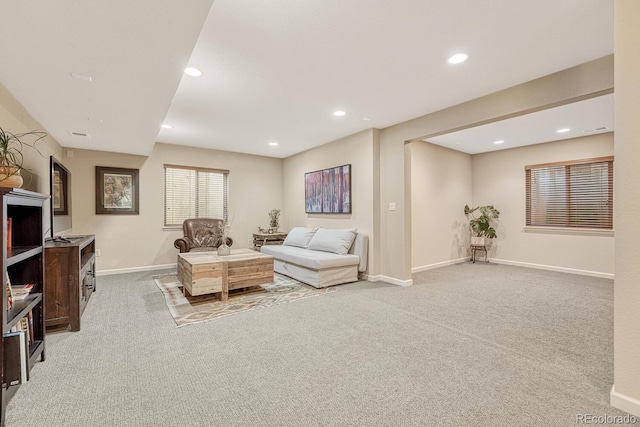 view of carpeted living room