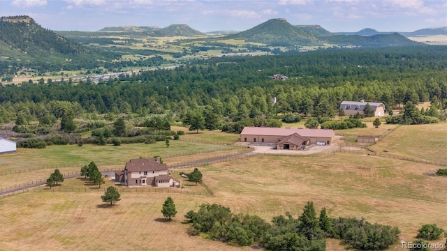 1680 Elk View Rd, Larkspur, CO 80118 - overview of rural landscape with mountains and a forest