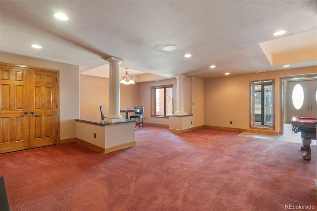 1680 Elk View Rd, Larkspur, CO 80118 - interior space with carpet and recessed lighting
