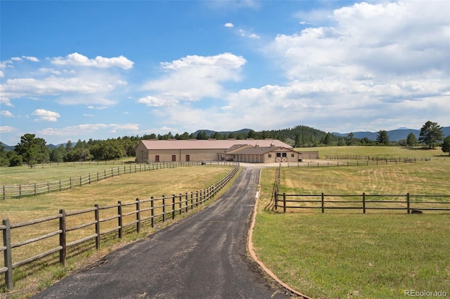 1680 Elk View Rd, Larkspur, CO 80118 - view of asphalt driveway with a view of rural / pastoral area