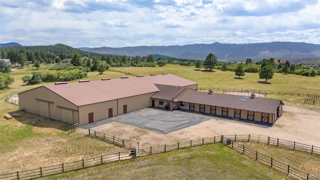 1680 Elk View Rd, Larkspur, CO 80118 - overview of rural landscape with a mountain backdrop and agricultural land