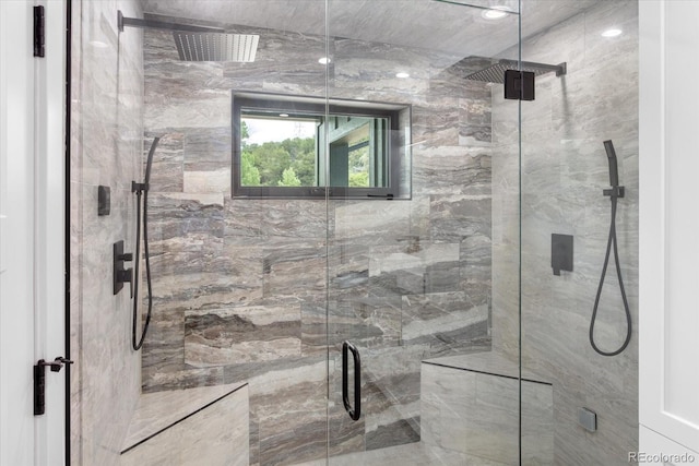 7916 Cozart Ln, Salida, CO 81201 - full bathroom featuring a marble finish shower