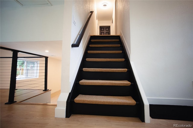 1552 S Fairplay Way, Aurora, CO 80012 - stairway with wood finished floors