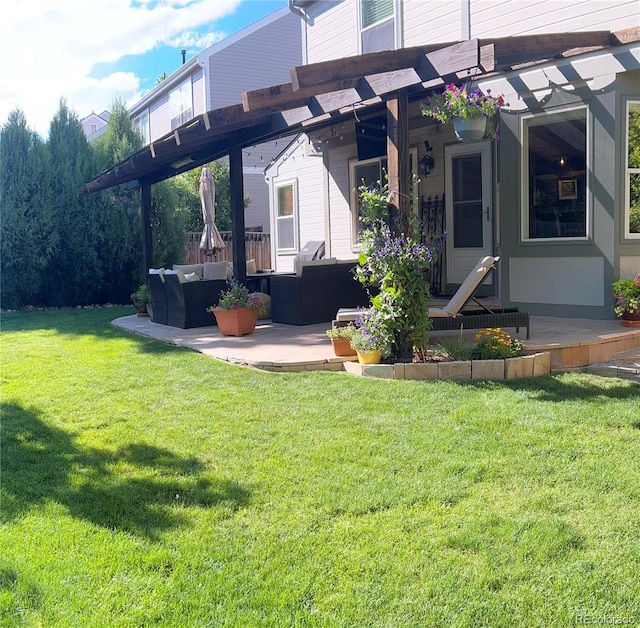 15674 Greenstone Cir, Parker, CO 80134 - view of grassy yard with an outdoor living space