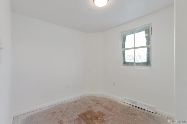 empty room featuring light wood-type flooring