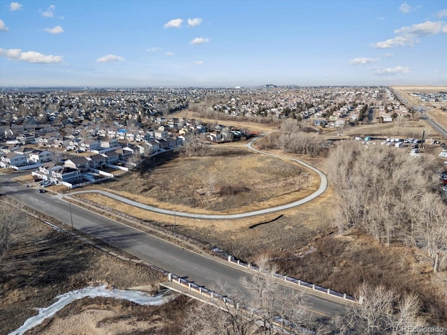 21901 E 42nd Pl, Aurora, CO 80019 - aerial overview of property's location with nearby suburban area