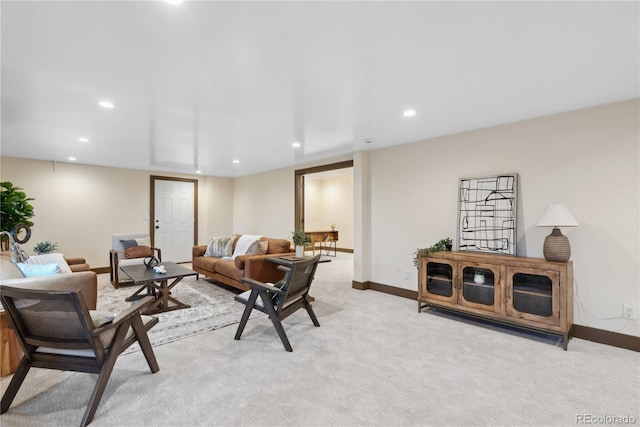 1298 Meadow View Dr, Evergreen, CO 80439 - living area featuring recessed lighting and light colored carpet