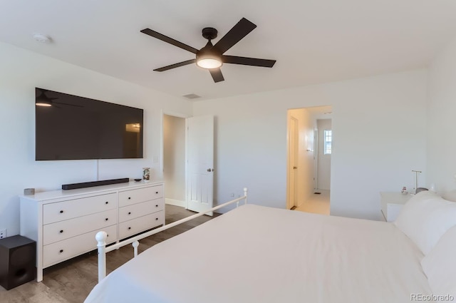 6645 Dry Fork Dr, Frederick, CO 80516 - bedroom with wood finished floors and ceiling fan