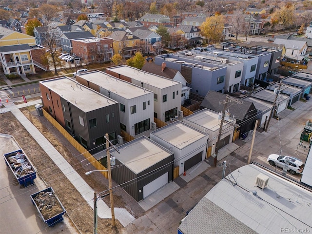 aerial perspective of suburban area
