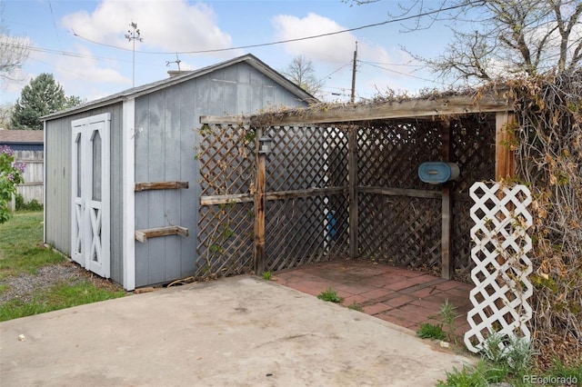 view of outbuilding with an outdoor structure