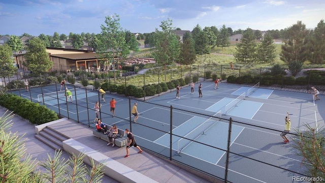 17137 W 91st Ln, Arvada, CO 80007 - view of tennis court featuring fence