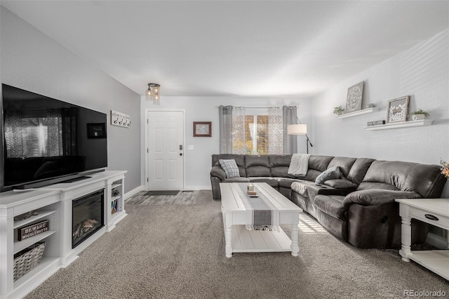 view of carpeted living room