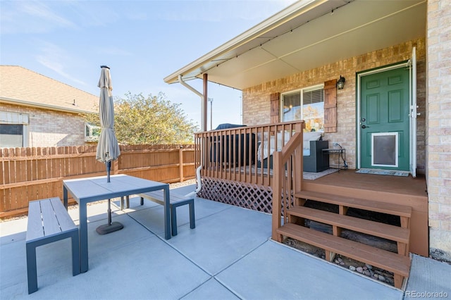 view of patio / terrace featuring a deck