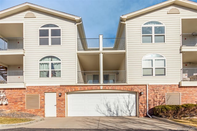 view of property with a garage