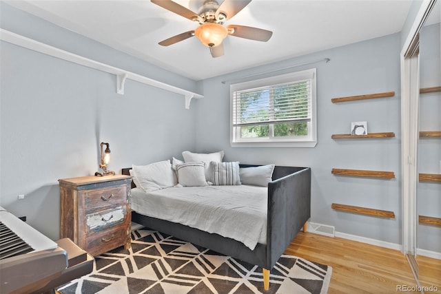 7306 S Dexter St, Centennial, CO 80122 - bedroom featuring wood finished floors and ceiling fan
