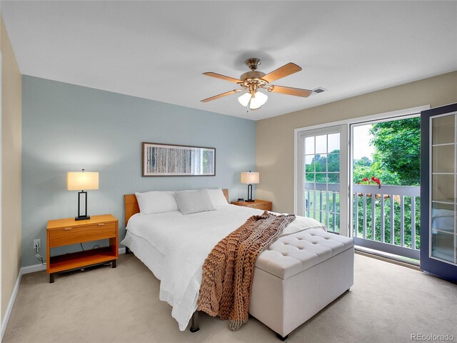 2716 W Greens Dr, Littleton, CO 80123 - bedroom with carpet flooring, baseboards, and ceiling fan