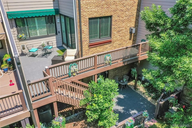 deck with a patio area