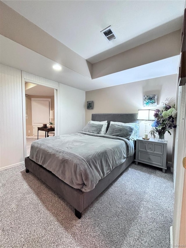 view of carpeted bedroom