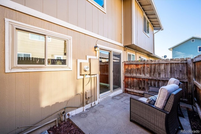 view of patio / terrace with fence