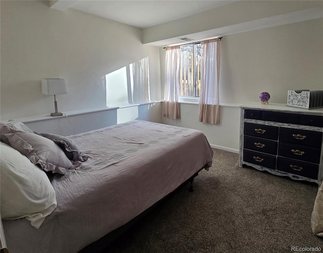 view of carpeted bedroom