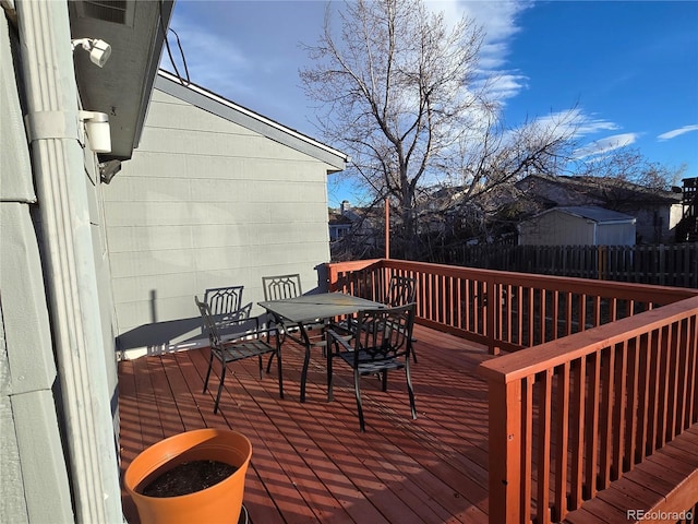 view of wooden terrace