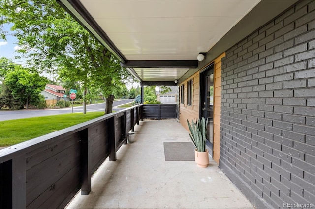 view of patio with covered porch