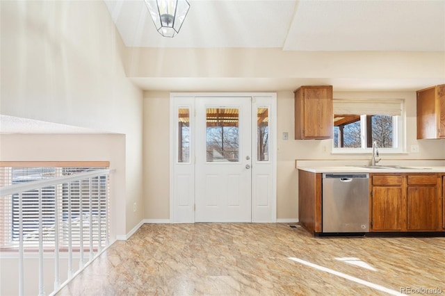 kitchen with sink and dishwasher