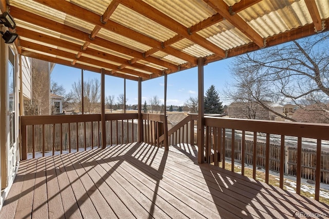 view of wooden terrace