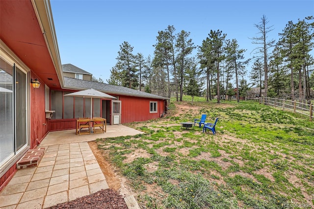 4776 Red Rock Dr, Larkspur, CO 80118 - view of yard featuring a fire pit and a patio
