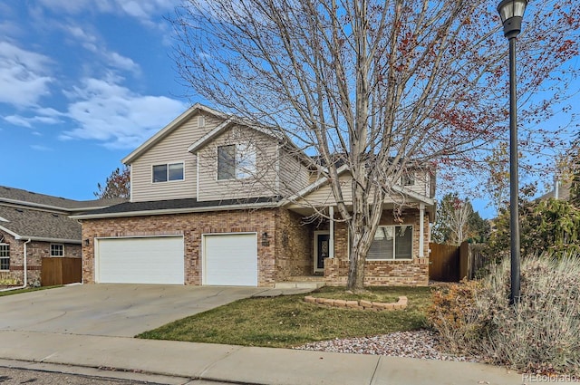 front of property featuring a garage