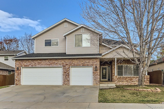 view of front of home featuring a garage