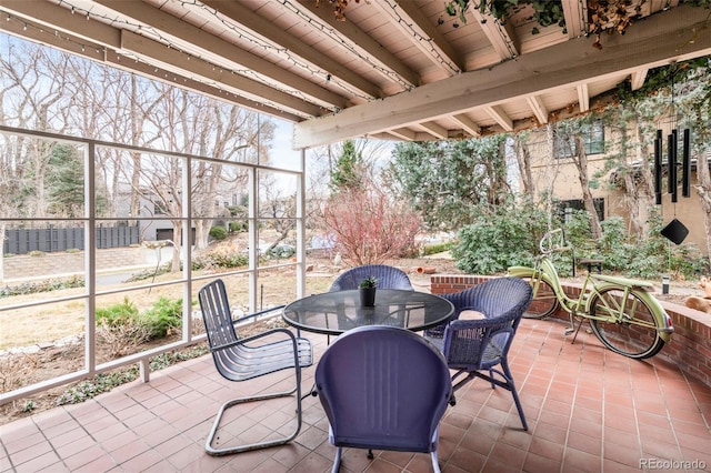 view of patio with fence