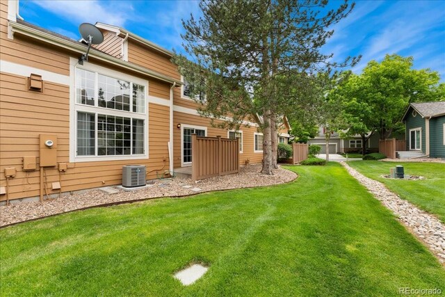 11705 W Stanford Ln, Morrison, CO 80465 - view of yard featuring central AC unit