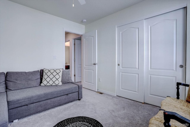 view of carpeted living room