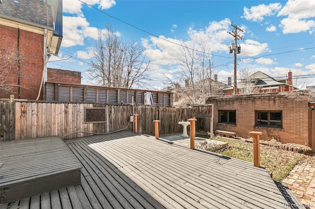 wooden deck with fence