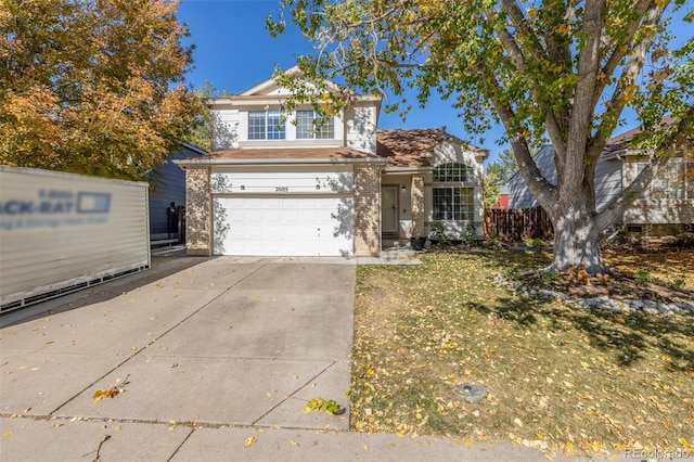 view of front of home featuring a garage