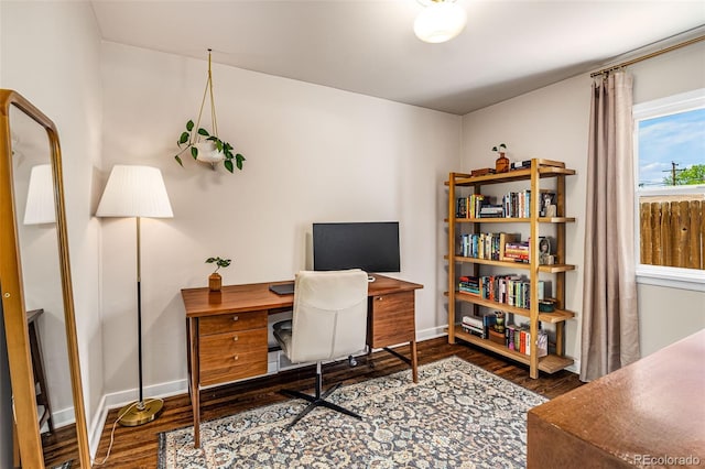 2535 S Julian St, Denver, CO 80219 - office area with wood finished floors and baseboards