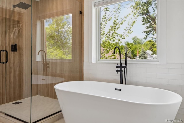 2844 Quitman St, Denver, CO 80212 - full bath with a shower stall and a freestanding bath