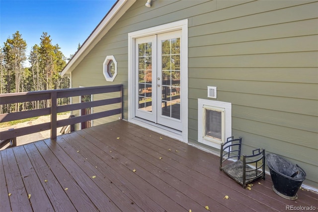 32252 Steven Way, Conifer, CO 80433 - wooden terrace featuring french doors